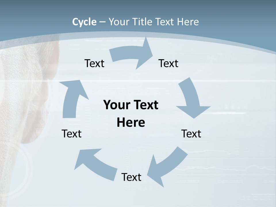 A Woman's Face With A Futuristic Interface In The Background PowerPoint Template