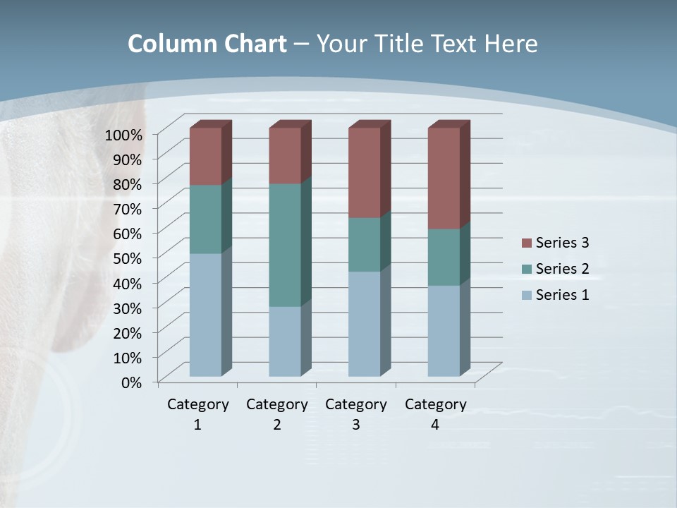 A Woman's Face With A Futuristic Interface In The Background PowerPoint Template