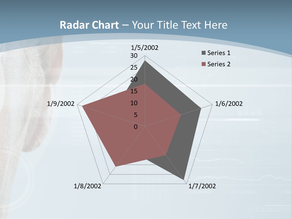 A Woman's Face With A Futuristic Interface In The Background PowerPoint Template
