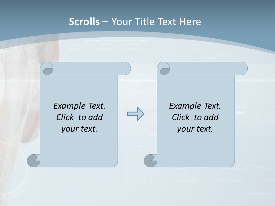 A Woman's Face With A Futuristic Interface In The Background PowerPoint Template