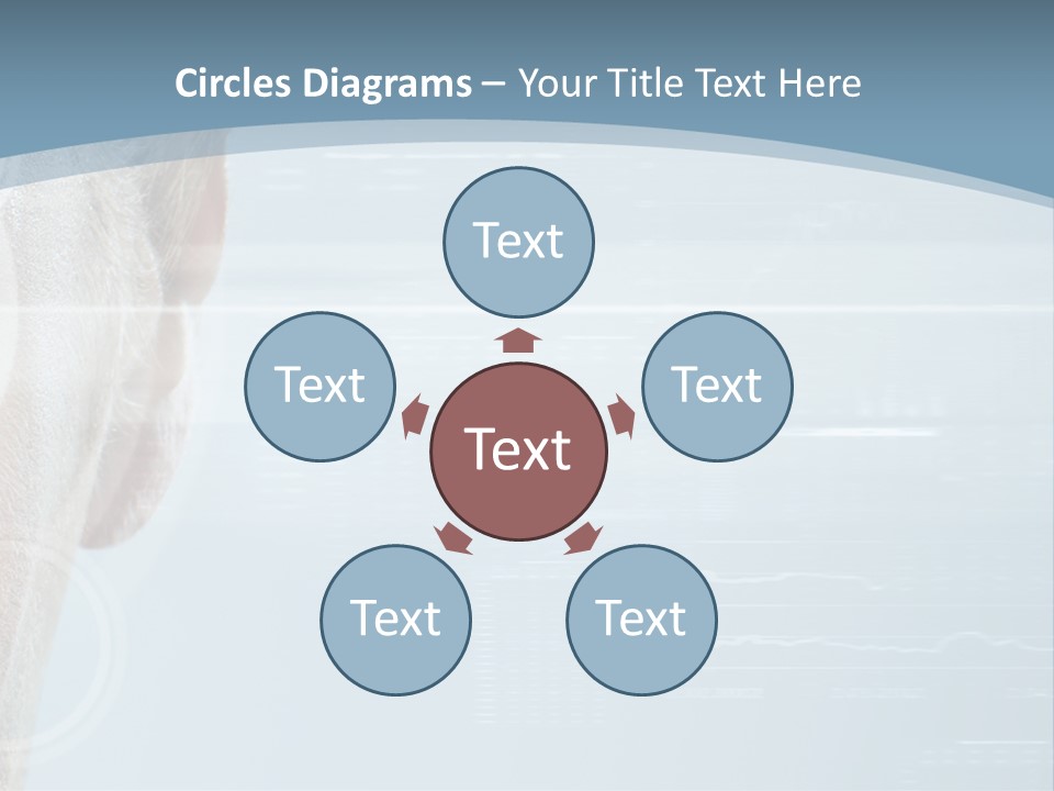 A Woman's Face With A Futuristic Interface In The Background PowerPoint Template