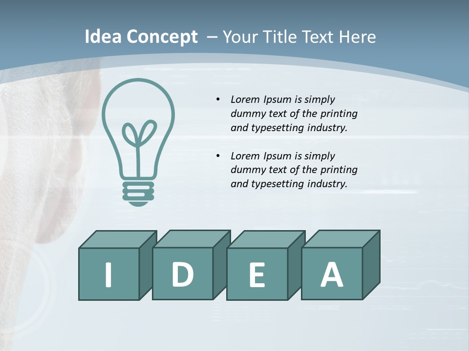 A Woman's Face With A Futuristic Interface In The Background PowerPoint Template