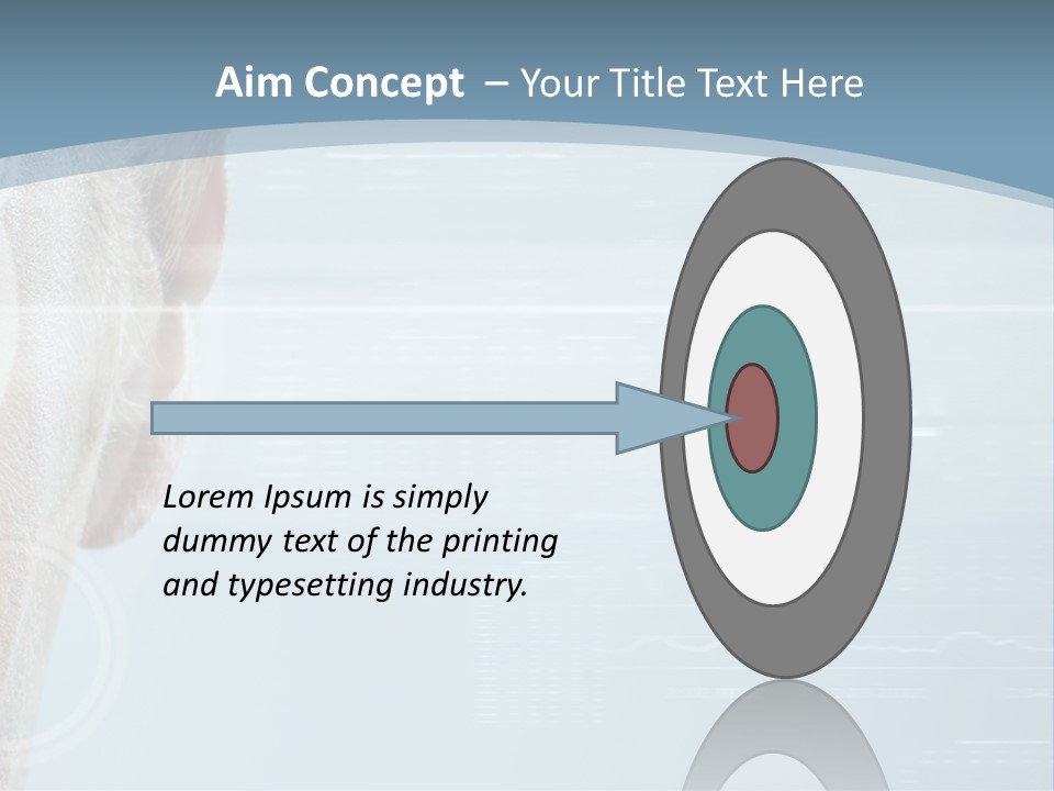 A Woman's Face With A Futuristic Interface In The Background PowerPoint Template