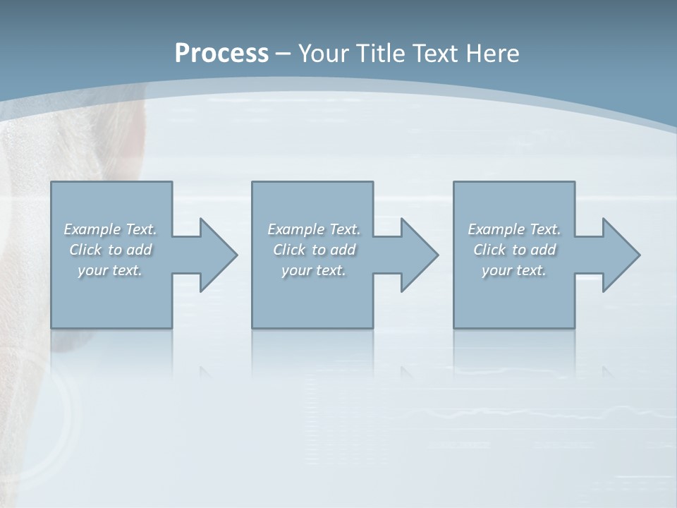 A Woman's Face With A Futuristic Interface In The Background PowerPoint Template