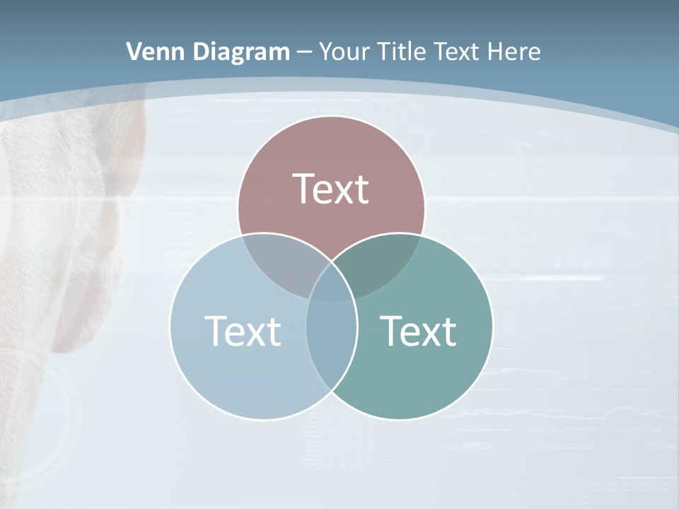 A Woman's Face With A Futuristic Interface In The Background PowerPoint Template