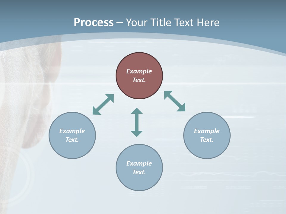 A Woman's Face With A Futuristic Interface In The Background PowerPoint Template