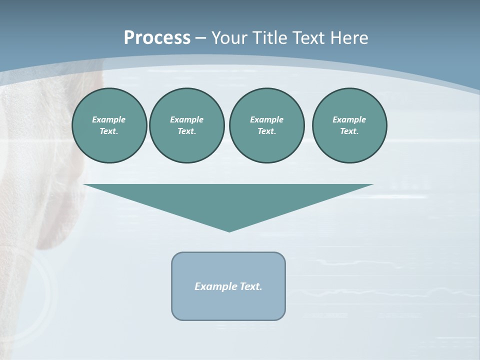 A Woman's Face With A Futuristic Interface In The Background PowerPoint Template