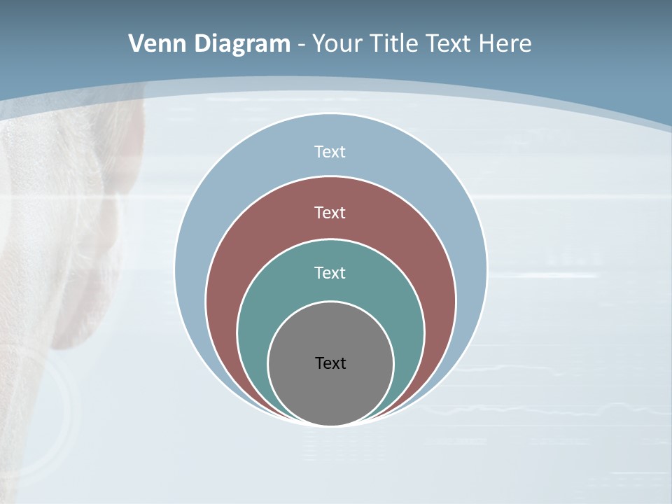 A Woman's Face With A Futuristic Interface In The Background PowerPoint Template