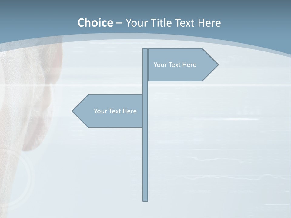 A Woman's Face With A Futuristic Interface In The Background PowerPoint Template