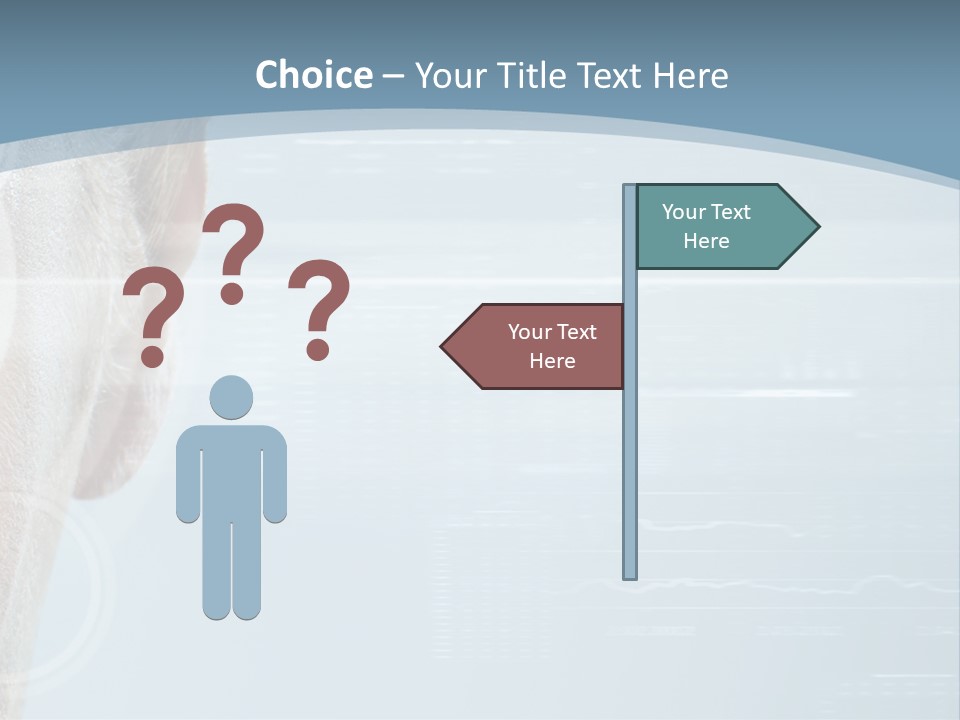 A Woman's Face With A Futuristic Interface In The Background PowerPoint Template