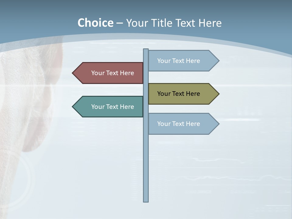 A Woman's Face With A Futuristic Interface In The Background PowerPoint Template