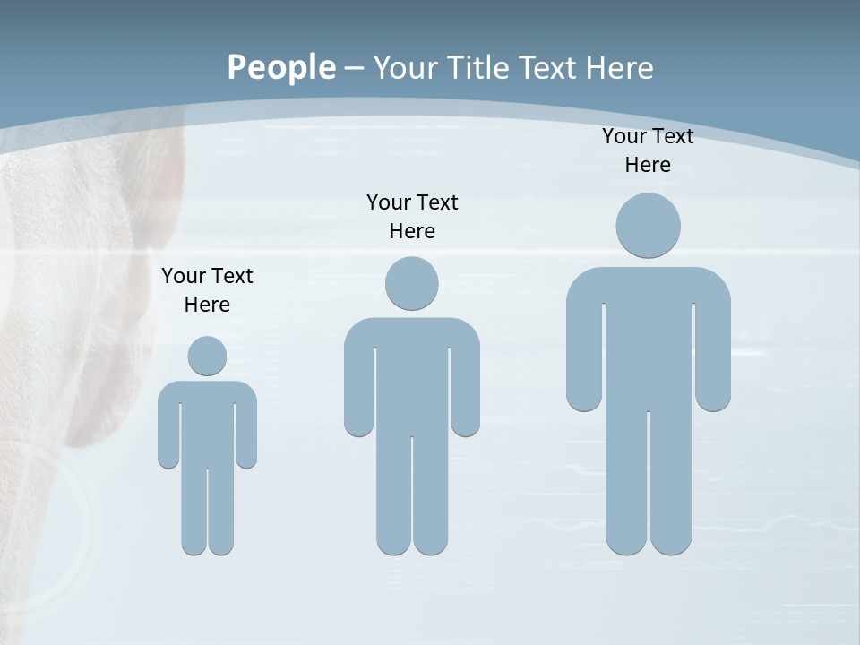 A Woman's Face With A Futuristic Interface In The Background PowerPoint Template