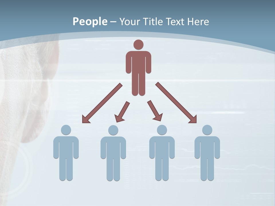 A Woman's Face With A Futuristic Interface In The Background PowerPoint Template