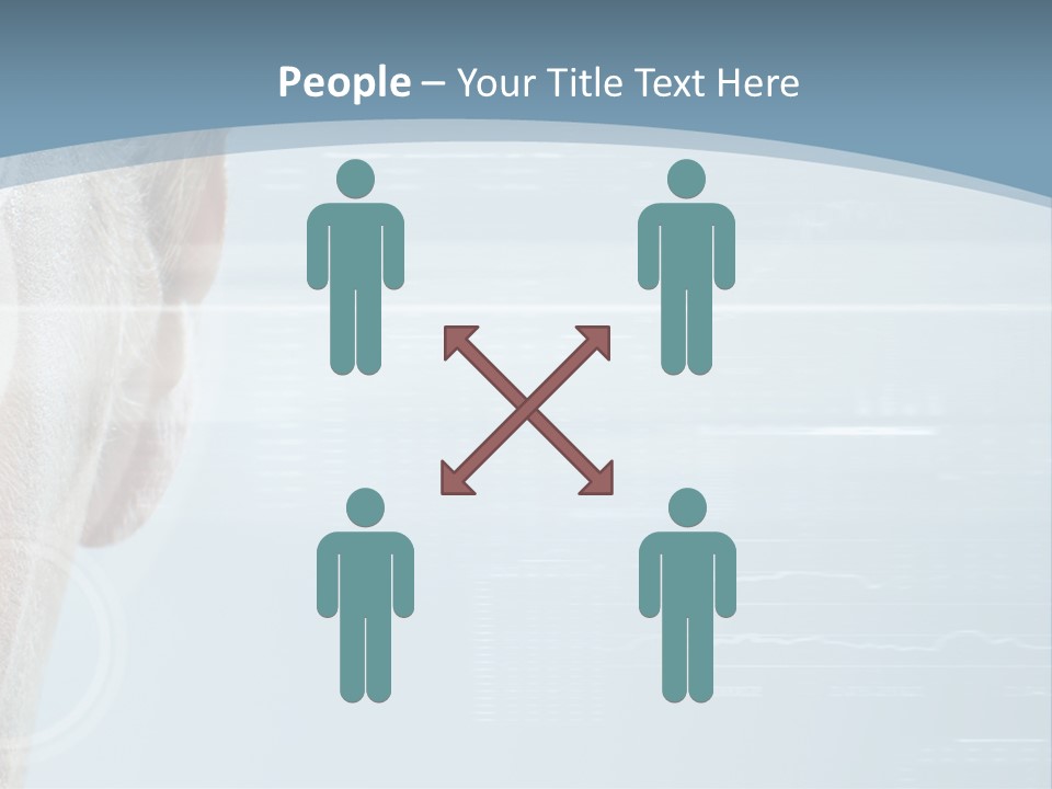 A Woman's Face With A Futuristic Interface In The Background PowerPoint Template