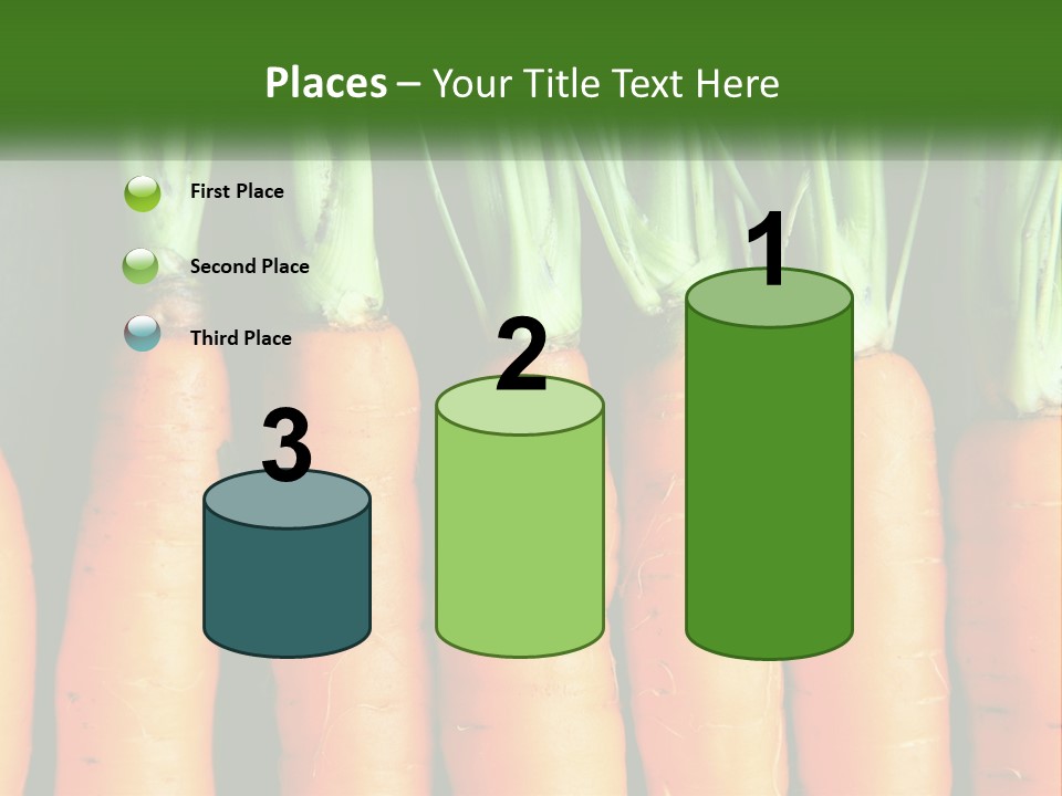 A Bunch Of Carrots Are Lined Up In A Row PowerPoint Template