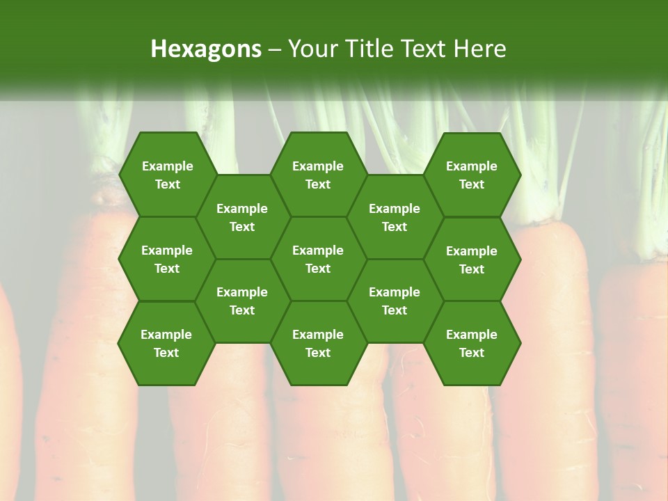 A Bunch Of Carrots Are Lined Up In A Row PowerPoint Template