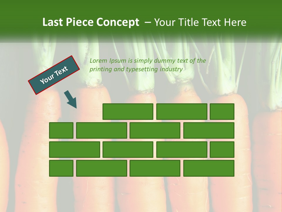A Bunch Of Carrots Are Lined Up In A Row PowerPoint Template