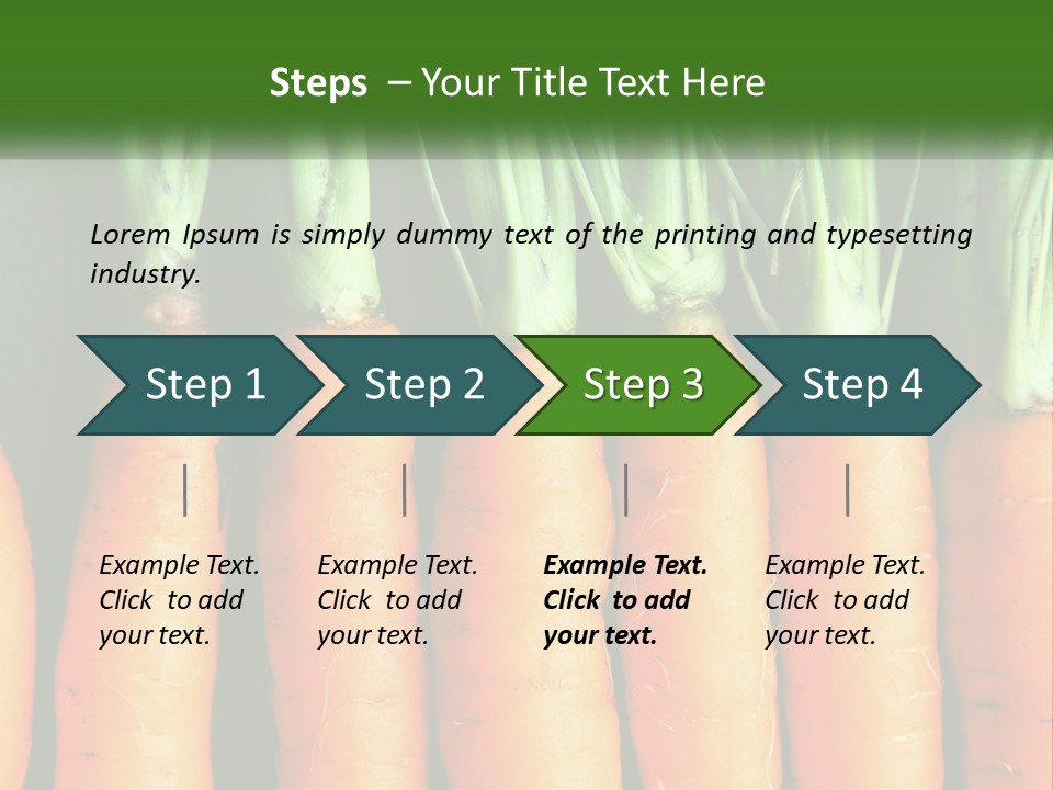 A Bunch Of Carrots Are Lined Up In A Row PowerPoint Template