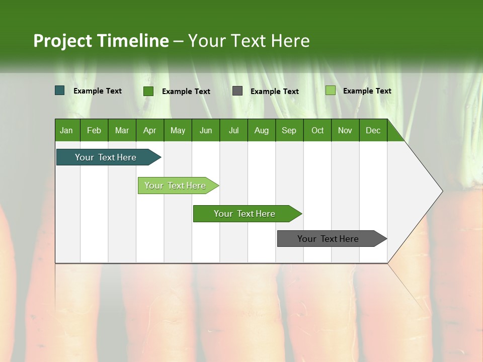 A Bunch Of Carrots Are Lined Up In A Row PowerPoint Template