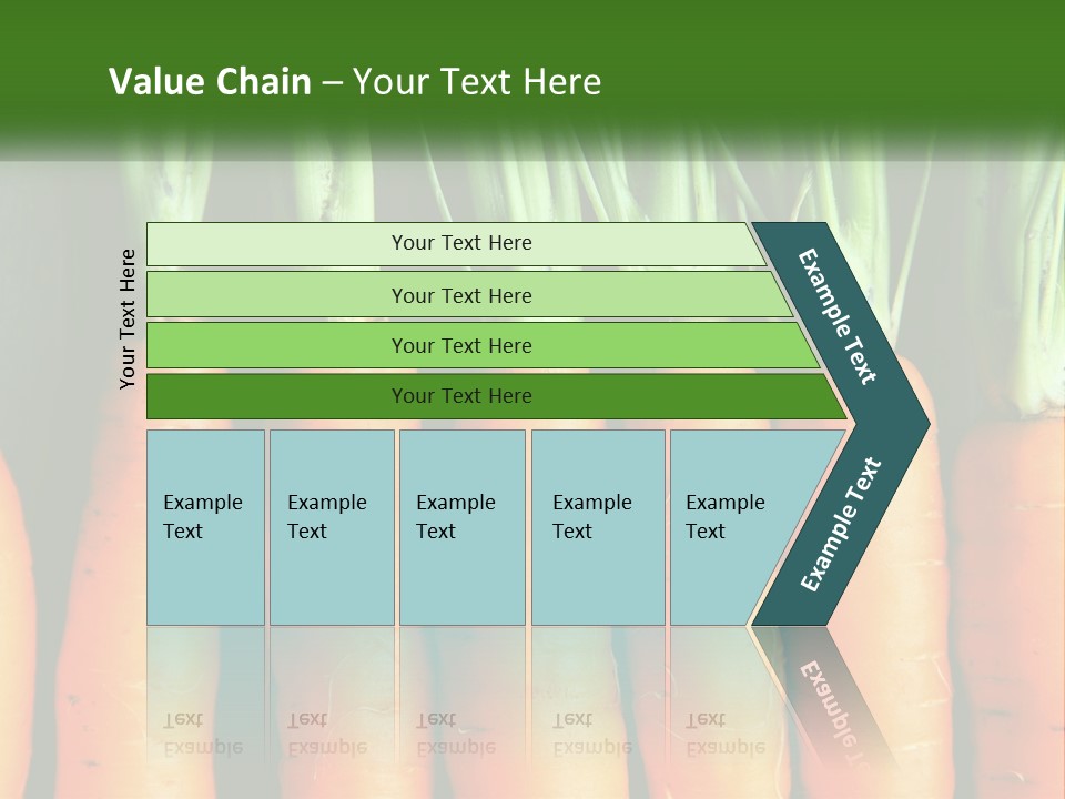 A Bunch Of Carrots Are Lined Up In A Row PowerPoint Template