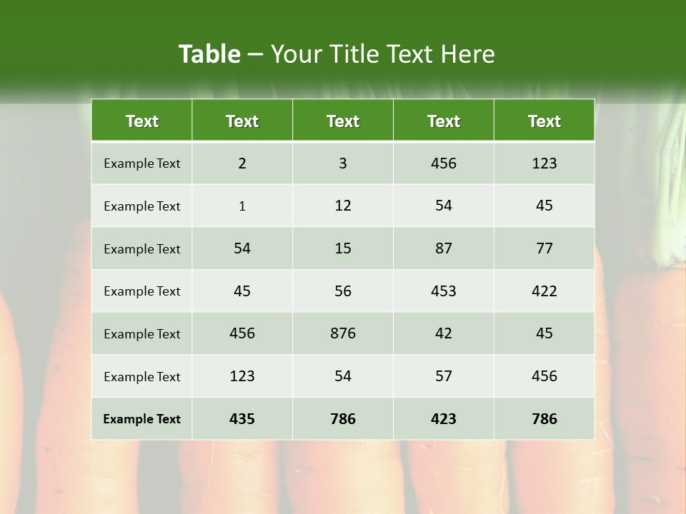 A Bunch Of Carrots Are Lined Up In A Row PowerPoint Template