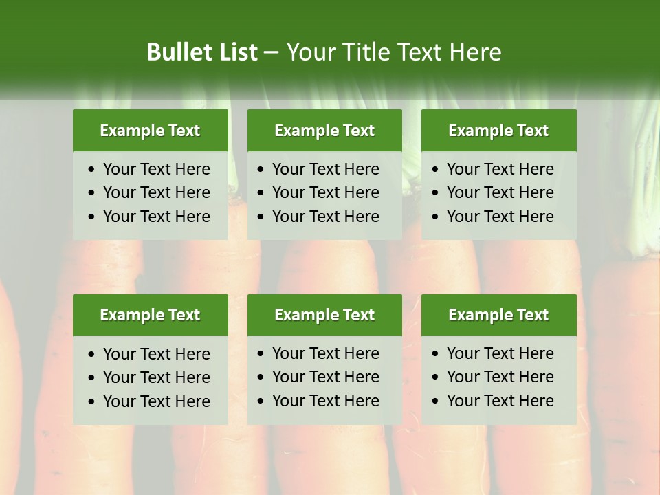 A Bunch Of Carrots Are Lined Up In A Row PowerPoint Template