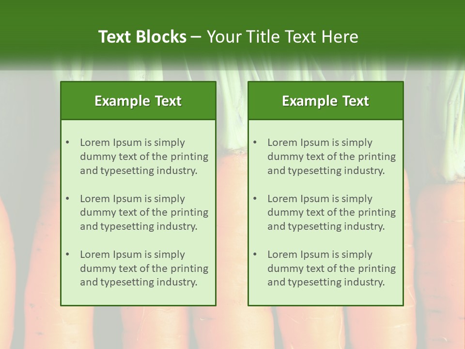 A Bunch Of Carrots Are Lined Up In A Row PowerPoint Template