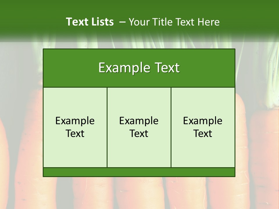 A Bunch Of Carrots Are Lined Up In A Row PowerPoint Template