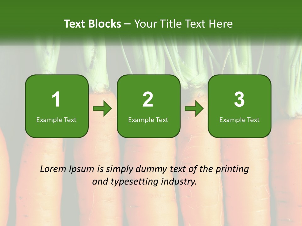 A Bunch Of Carrots Are Lined Up In A Row PowerPoint Template