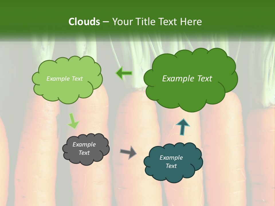 A Bunch Of Carrots Are Lined Up In A Row PowerPoint Template
