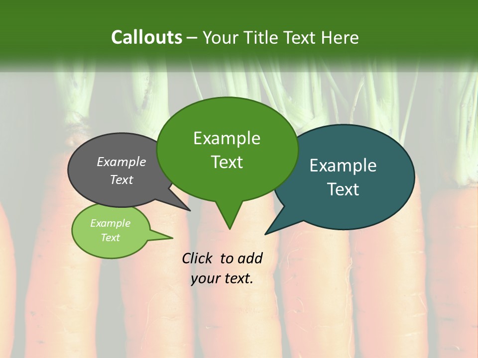 A Bunch Of Carrots Are Lined Up In A Row PowerPoint Template