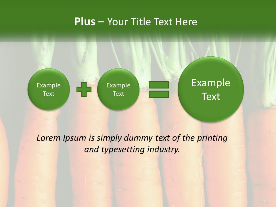 A Bunch Of Carrots Are Lined Up In A Row PowerPoint Template