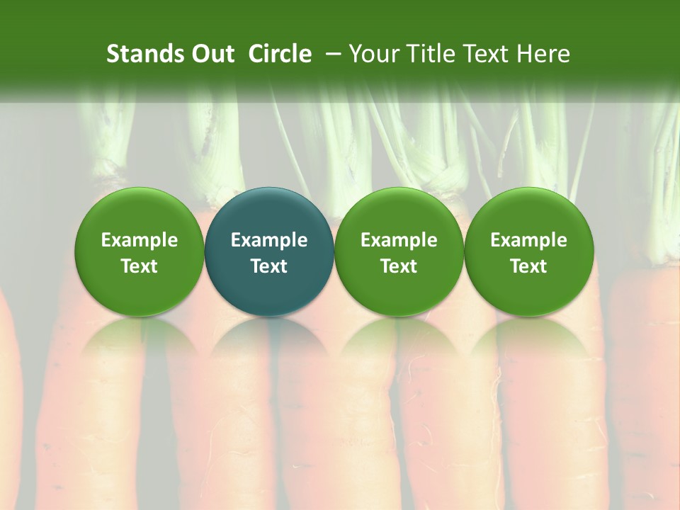 A Bunch Of Carrots Are Lined Up In A Row PowerPoint Template