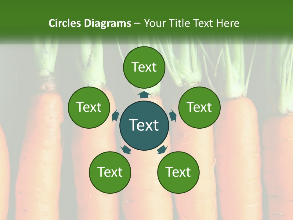 A Bunch Of Carrots Are Lined Up In A Row PowerPoint Template