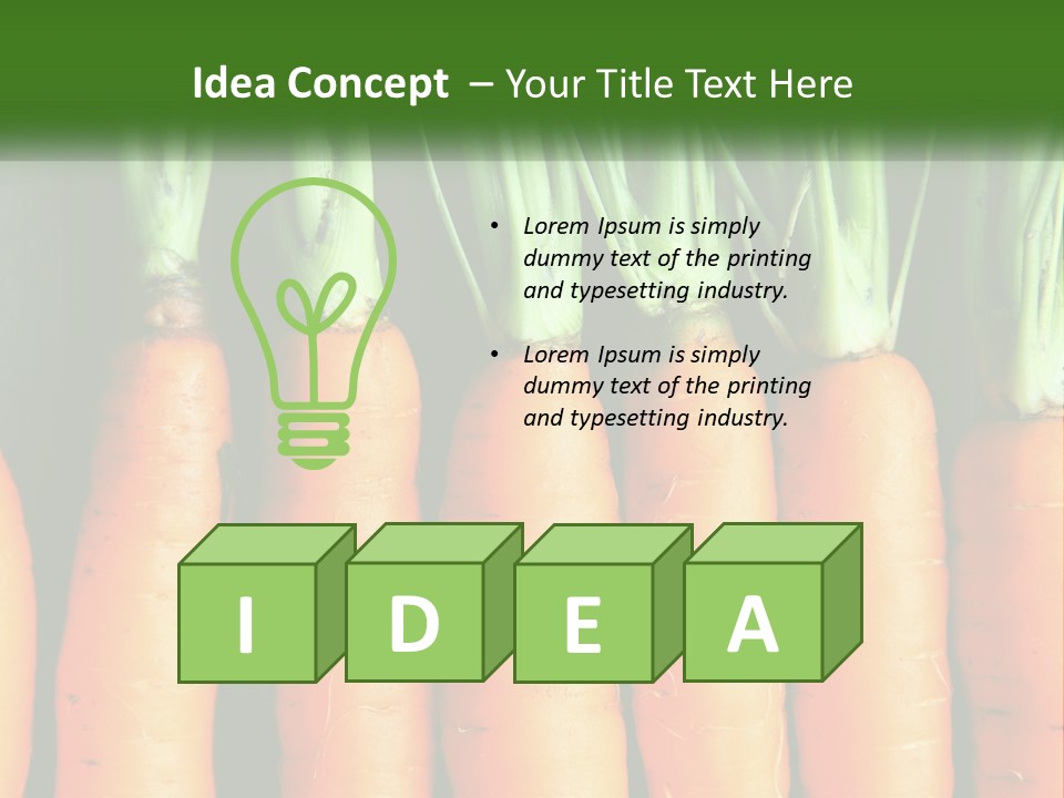 A Bunch Of Carrots Are Lined Up In A Row PowerPoint Template
