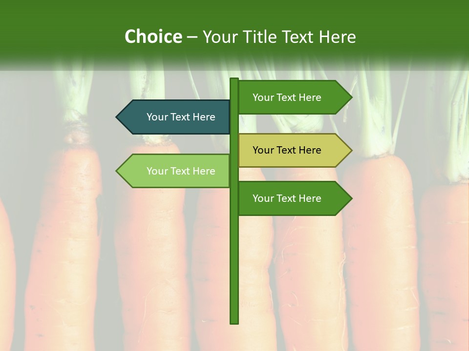 A Bunch Of Carrots Are Lined Up In A Row PowerPoint Template