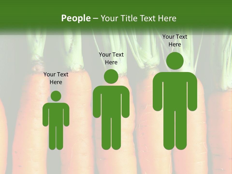 A Bunch Of Carrots Are Lined Up In A Row PowerPoint Template