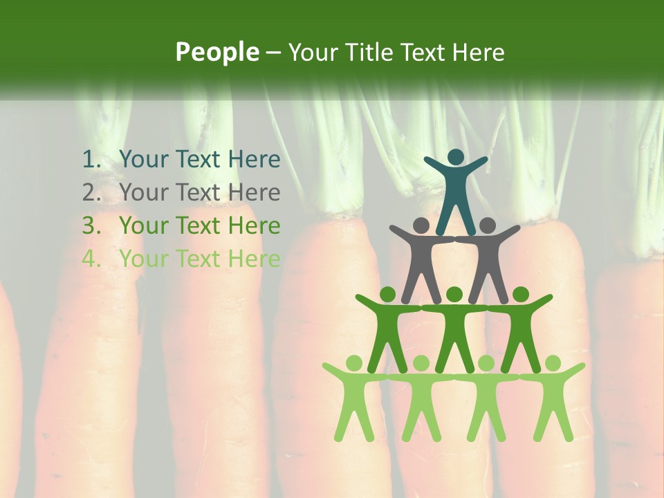 A Bunch Of Carrots Are Lined Up In A Row PowerPoint Template