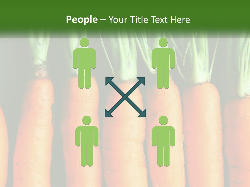 A Bunch Of Carrots Are Lined Up In A Row PowerPoint Template