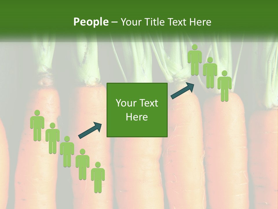 A Bunch Of Carrots Are Lined Up In A Row PowerPoint Template