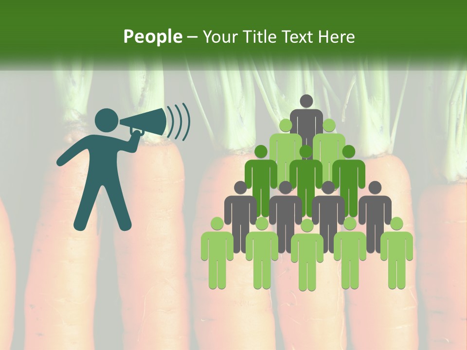 A Bunch Of Carrots Are Lined Up In A Row PowerPoint Template