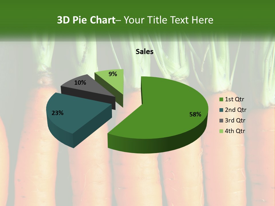 A Bunch Of Carrots Are Lined Up In A Row PowerPoint Template