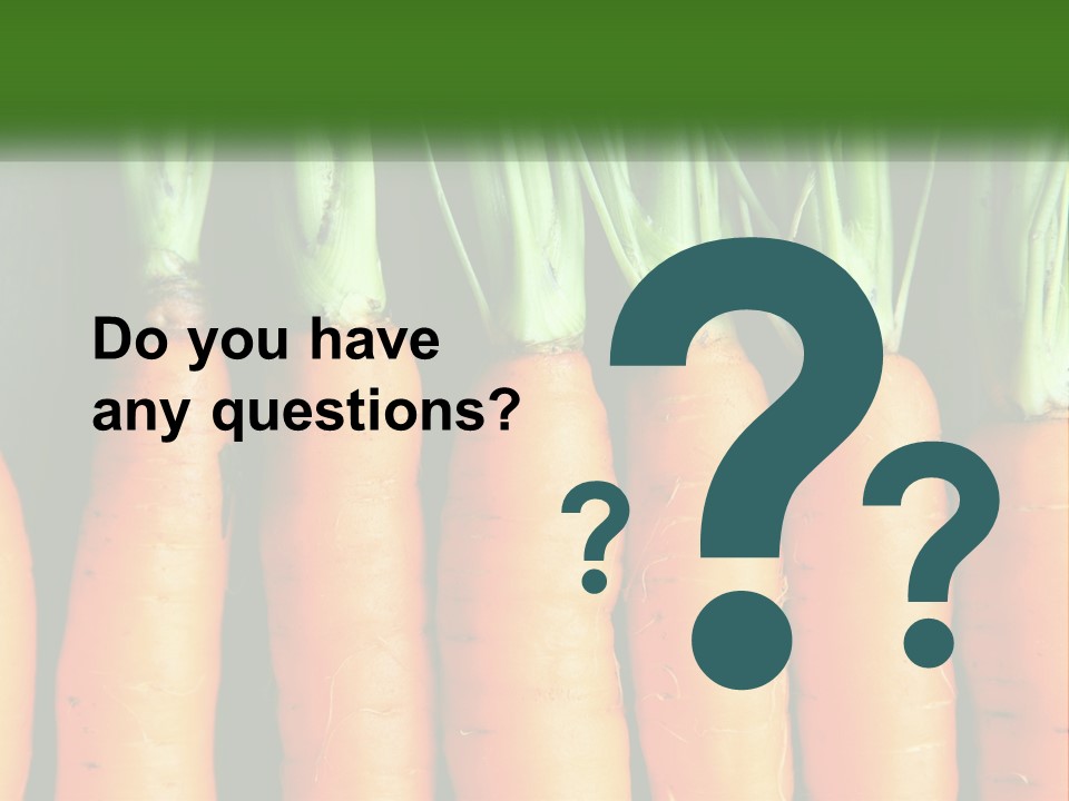 A Bunch Of Carrots Are Lined Up In A Row PowerPoint Template