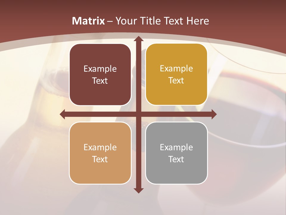 Two Bottles Of Wine And A Glass Of Wine On A Table PowerPoint Template