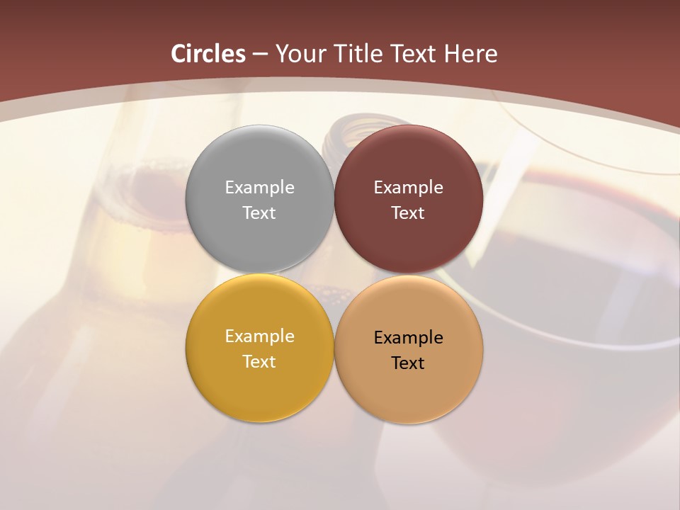 Two Bottles Of Wine And A Glass Of Wine On A Table PowerPoint Template