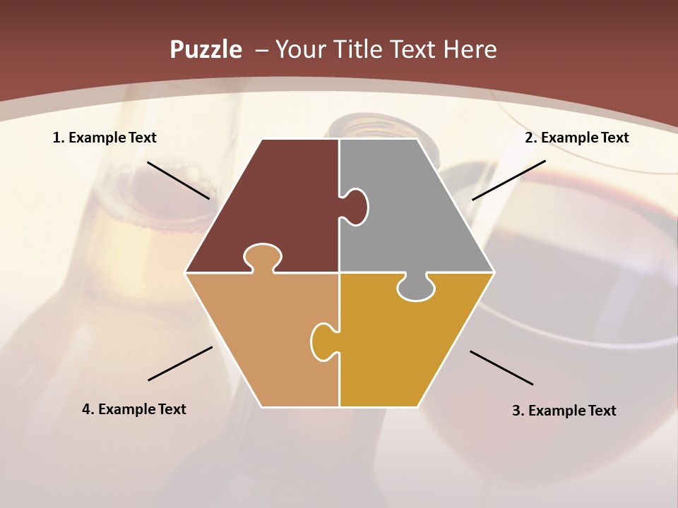 Two Bottles Of Wine And A Glass Of Wine On A Table PowerPoint Template