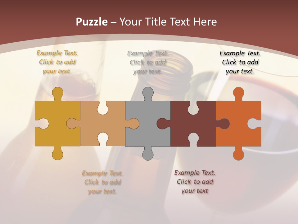 Two Bottles Of Wine And A Glass Of Wine On A Table PowerPoint Template