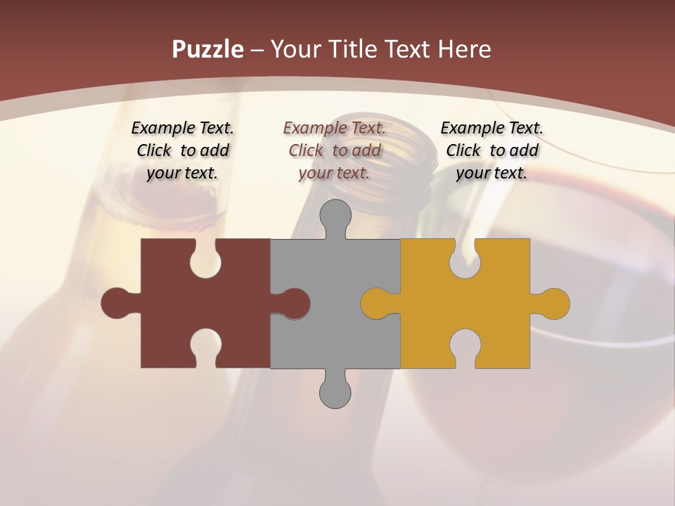 Two Bottles Of Wine And A Glass Of Wine On A Table PowerPoint Template