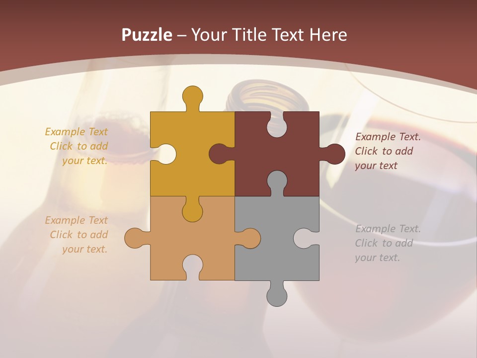 Two Bottles Of Wine And A Glass Of Wine On A Table PowerPoint Template