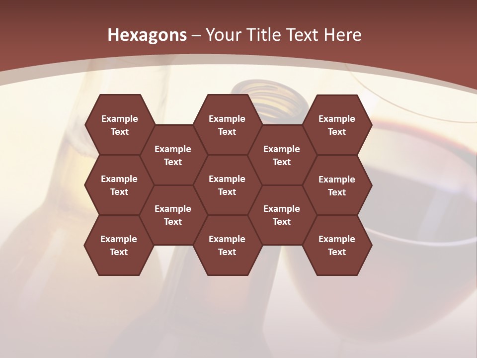 Two Bottles Of Wine And A Glass Of Wine On A Table PowerPoint Template